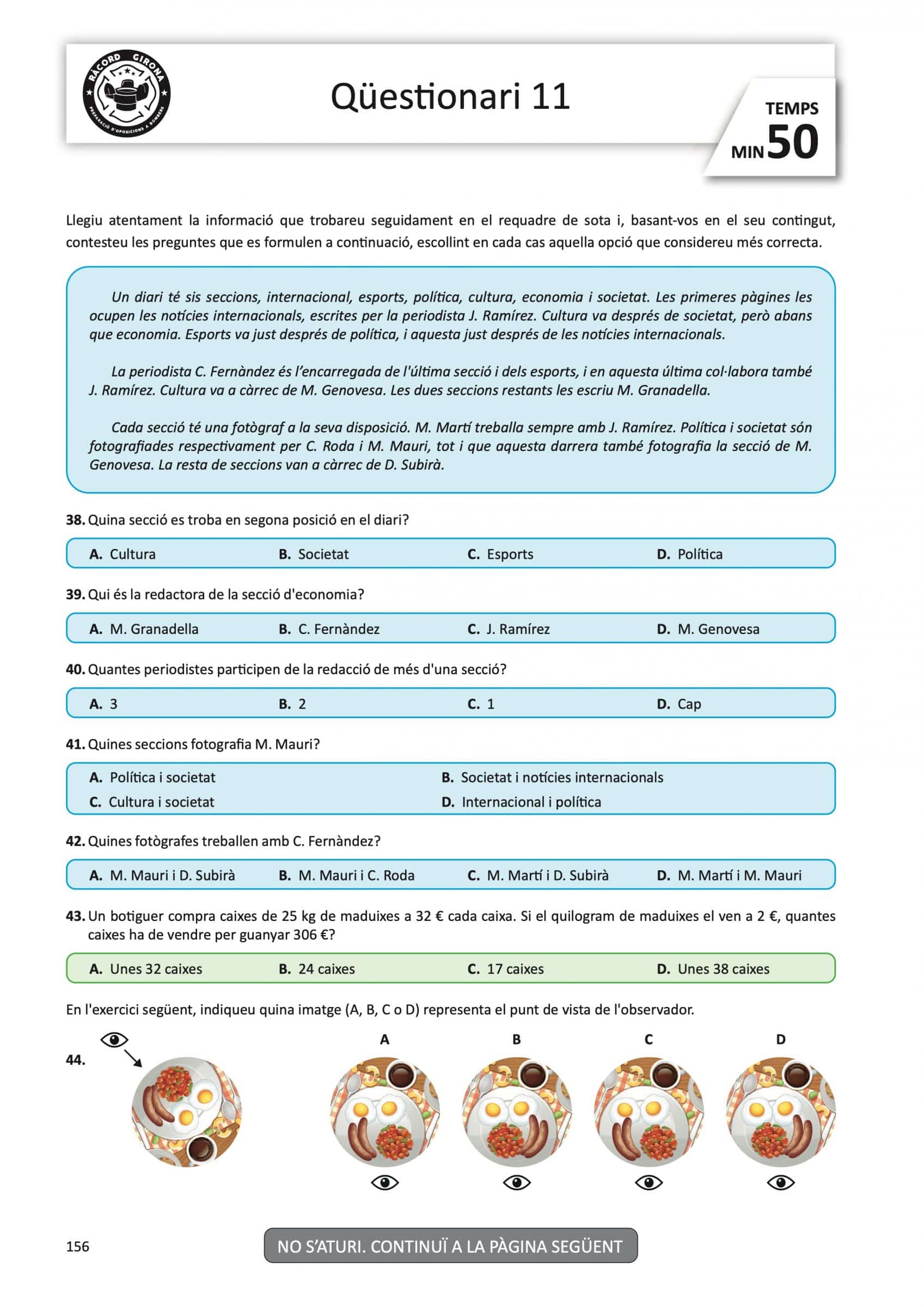 Psicotècnics 2 OUTLET - Tests Aptitudinals Òmnibus per CME, GUB, PL, Agents Rurals, Bombers i Correus - Imatge 10